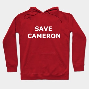 Save Cameron - White Text Hoodie